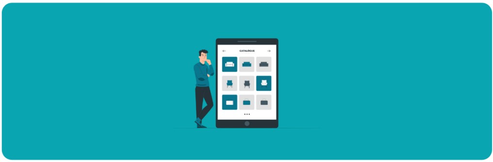 Catálogo de serviços em PDF digital e organizado com elementos visuais de profissionalismo